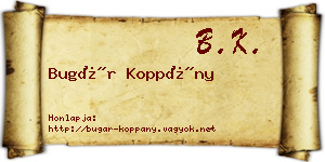 Bugár Koppány névjegykártya